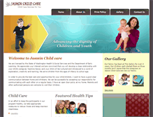 Tablet Screenshot of jasminchildcare.com